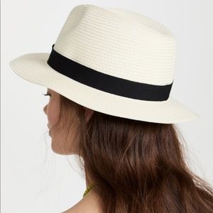 Madewell Packable Fedora in Antique White